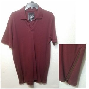 FIRST DRAFT Burgendy Polo Shirt Small